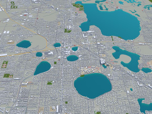 lakeland city florida usa 30km 3D-Modell