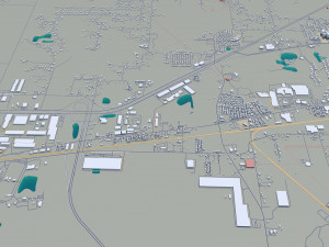 lakeland city florida usa 30km 3D-Modell