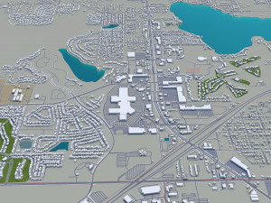 lakeland city florida usa 30km 3D-Modell