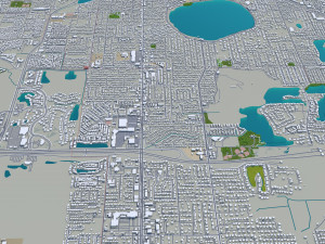 lakeland city florida usa 30km 3D-Modell