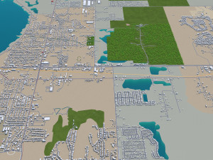 lakeland city florida usa 30km 3D-Modell