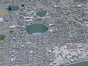 lakeland city florida usa 30km 3D-Modell