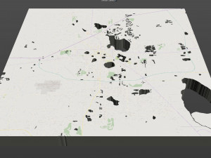lakeland city florida usa 30km 3D-Modell