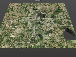 lakeland city florida usa 30km 3D-Modell