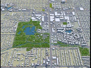 lakewood city colorado usa 30km 3D Model