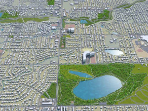 lakewood city colorado usa 30km 3D Model