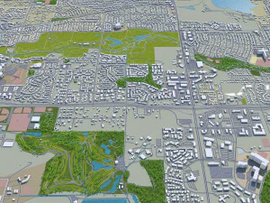 lakewood city colorado usa 30km 3D Model