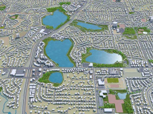 lakewood city colorado usa 30km 3D Model