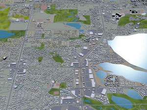 lakewood city colorado usa 30km 3D Model