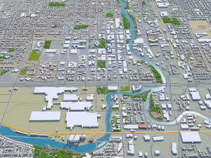 lansing city michigan usa 30km 3D 모델