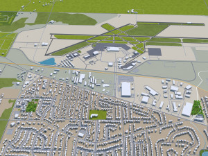 lansing city michigan usa 30km 3D 모델