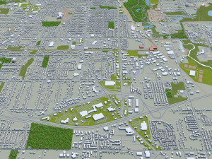 lansing city michigan usa 30km 3D 모델