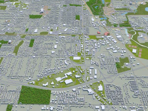 lansing city michigan usa 30km 3D Model