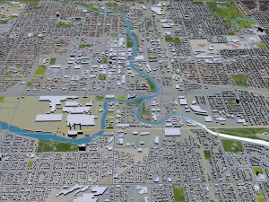lansing city michigan usa 30km 3D 모델