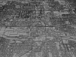 lansing city michigan usa 30km 3D 모델