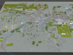lansing city michigan usa 30km 3D 모델