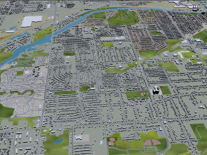 lansing city michigan usa 30km 3D Model