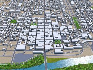 laredo city texas usa 60km 3D 模型