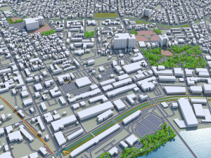 lawrence city massachusetts usa 20km Modèle 3D