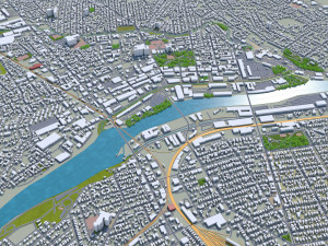 lawrence city massachusetts usa 20km Modèle 3D