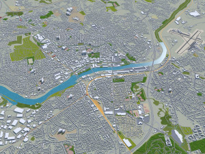 lawrence city massachusetts usa 20km Modèle 3D