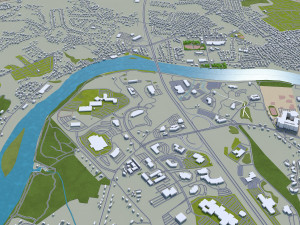 lawrence city massachusetts usa 20km Modèle 3D