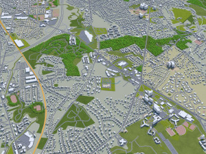 lawrence city massachusetts usa 20km Modèle 3D