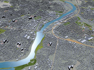 lawrence city massachusetts usa 20km Modèle 3D