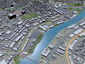 lawrence city massachusetts usa 20km Modèle 3D