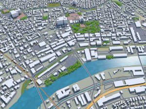 lawrence city massachusetts usa 20km 3D Model