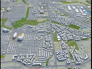lewisville city texas usa 25km 3D-Modell