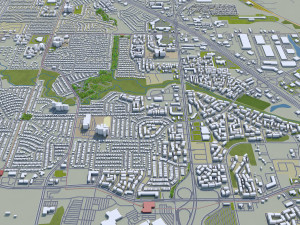 lewisville city texas usa 25km 3D-Modell