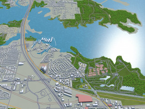 lewisville city texas usa 25km 3D-Modell