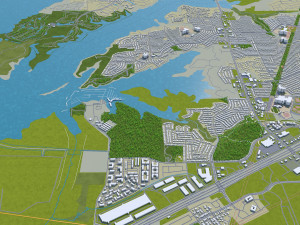 lewisville city texas usa 25km 3D-Modell