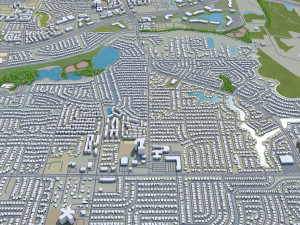 lewisville city texas usa 25km 3D-Modell