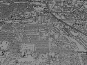 lewisville city texas usa 25km 3D-Modell