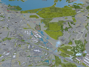 lewisville city texas usa 25km 3D-Modell
