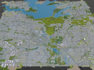 lewisville city texas usa 25km 3D-Modell