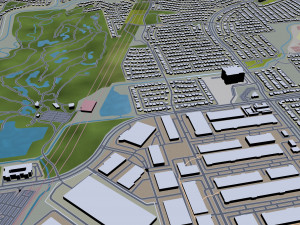 lewisville city texas usa 25km 3D-Modell