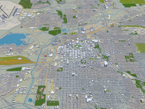 lincoln city nebraska usa 35km 3D Model