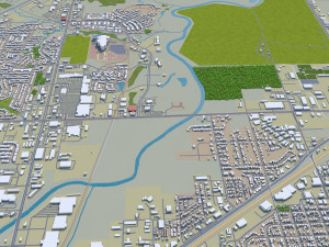 lincoln city nebraska usa 35km 3D Model