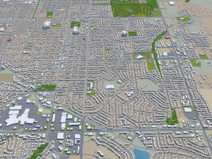 lincoln city nebraska usa 35km 3D Model