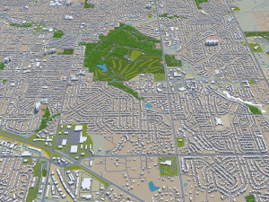 lincoln city nebraska usa 35km 3D Model