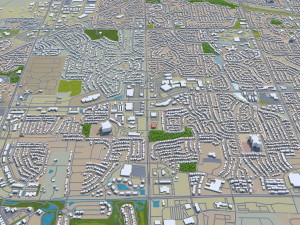 lincoln city nebraska usa 35km 3D Model