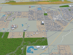 lincoln city nebraska usa 35km 3D Model