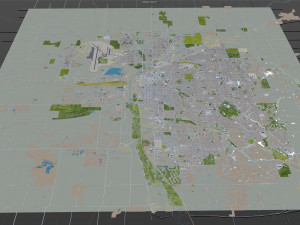lincoln city nebraska usa 35km 3D Model