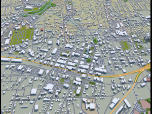 longview city texas usa 30km 3D Model