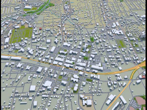 longview city texas usa 30km 3D Model