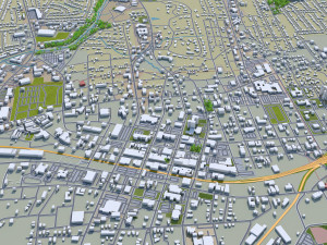 longview city texas usa 30km 3D Model
