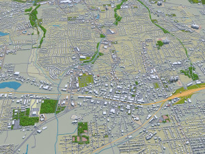 longview city texas usa 30km 3D Model